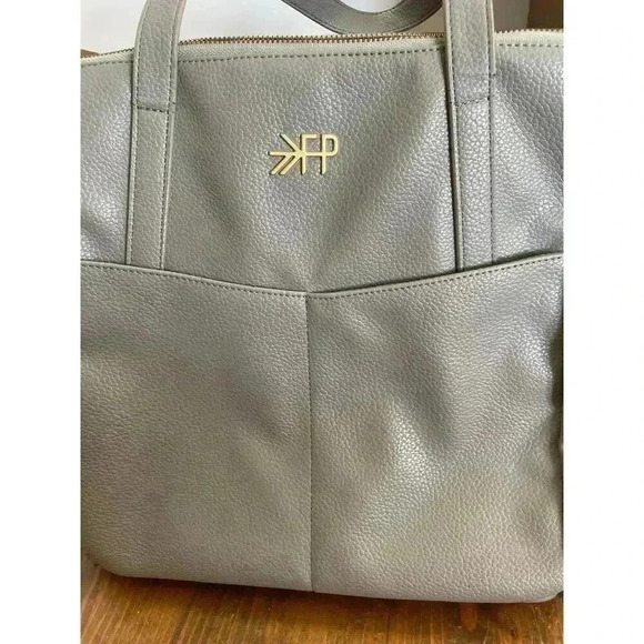 Freshly Picked Vegan Leather Water Resistant Classic Carryall in Stone - Picture 3 of 11